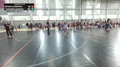 108-110 lbs Quarters - Wa'Hayla Hendricks, Toro World Club vs Katherine Johnston, Inland Northwest Wrestling Training Center