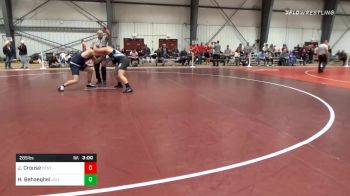 285 lbs Prelims - Jase Crouse, Centenary vs Henri Behaeghel, Johns Hopkins