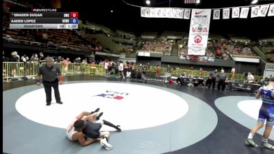 92 lbs Quarters - Braden Dugan, Driller Wrestling Club vs Aaden Lopez, Daniel Cormier Wrestling Club