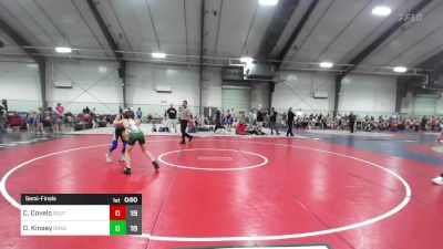 80 lbs Semifinal - Cal Covelo, South Forsyth WAR Wrestling Club vs Devin Kinsey, Dragons Junior Wrestling Club