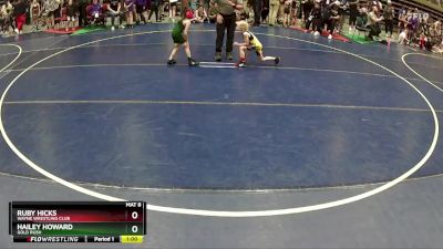 45 lbs Quarterfinal - Hailey Howard, Gold Rush vs Ruby Hicks, Wayne Wrestling Club