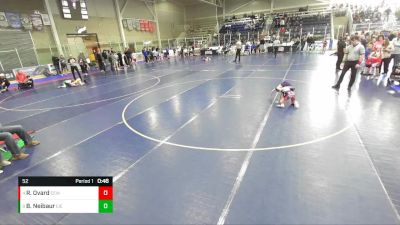 52 lbs Cons. Round 1 - Bexon Neibaur, East Idaho Elite vs Remington Ovard, Evanston Elite Wrestling