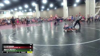 165 lbs Finals (2 Team) - Cy Petersen, Capitian Nebraska (A Team) vs Brock Brusca, Carolina Exteme Blue