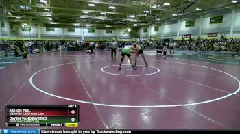 220 lbs Quarterfinal - Owen VandeWeerd, Sioux Valley Wrestling vs Ashor Peil, Spearfish Youth Wrestling