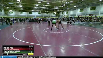 220 lbs Quarterfinal - Owen VandeWeerd, Sioux Valley Wrestling vs Ashor Peil, Spearfish Youth Wrestling