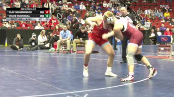 1A-165 lbs Semifinal - Clay Wilgenbusch, East Buchanan vs Jacob McGargill, Shenandoah