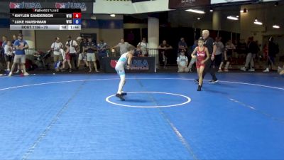 70 lbs Cons. Quarters - Khylen Sanderson, Wichita Training Center vs Luke Harshman, Wichita Training Center