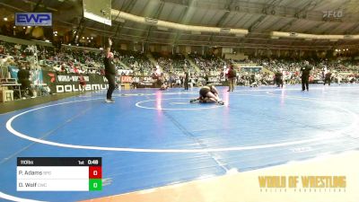 110 lbs Consi Of 4 - Porter Adams, St. Paris Graham vs Denver Wolf, Cowboy Wrestling Club