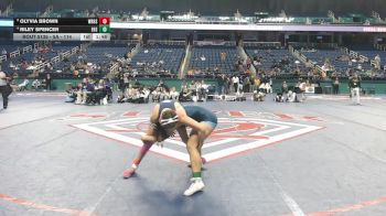 5A - 114 lbs 1st Place Match - Riley Spencer, Enka High School vs Olyvia Brown, West Rowan High School