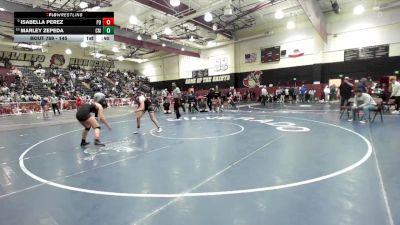 145 lbs 3rd Place Match - Isabella Perez, Palm Desert vs Marley Zepeda, Costa Mesa