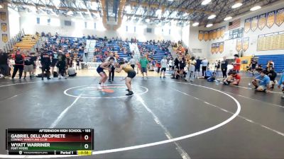 165 lbs Cons. Round 2 - Wyatt Warriner, Fort Myers vs Gabriel Dell`arciprete, Cowboy Wrestling Club