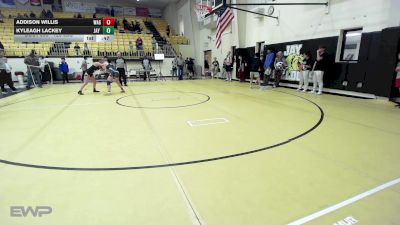 126 lbs 3rd Place - Addison Willis, Wagoner vs Kyleagh Lackey, Jay Junior High