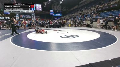 138 lbs Cons. Sub-rd Of 16 - Braxton Shaffer, Michigan vs Adonis Washington, Illinois