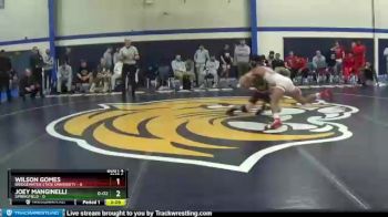 125 lbs Champ Round 1 (16 Team) - Wilson Gomes, Bridgewater State University vs Joey Manginelli, Springfield