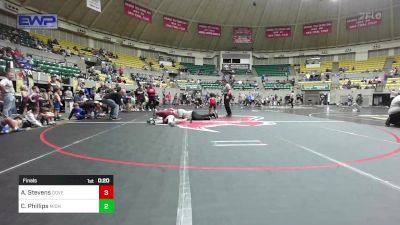 70 lbs Final - Anthony Stevens, Dover Youth Wrestling Club vs Cullen Phillips, Mighty Bluebirds Wrestling