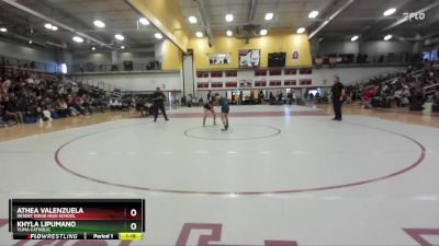 107 lbs 1st Place Match - Athea Valenzuela, Desert Ridge High School vs Khyla Lipumano, Yuma Catholic