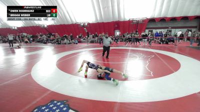 10U Boys - 67 lbs Semis - Briggs Weber, LaCrosse Area Wrestlers vs Owen Rodriguez, Wisconsin