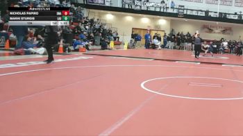 126 lbs Finals (8 Team) - Nicholas Papiro, Delaware Military Academy vs Makhi Sturgis, Laurel