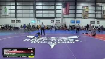 80 lbs Round 3 (4 Team) - BENNETT MYLES, NORTH CAROLINA WRESTLING FACTORY - RED vs Kason Wesby, LEXINGTON WRESTLING CLUB