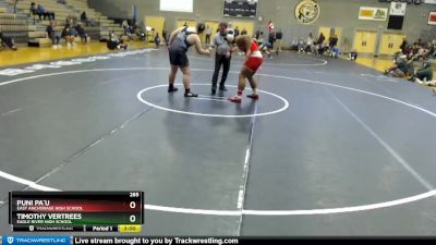 285 lbs Semifinal - Puni Pa`u, East Anchorage High School vs Timothy Vertrees, Eagle River High School