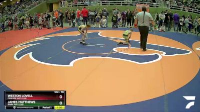 78 lbs Champ. Round 1 - Weston Lovell, Cascade Mat Club vs James Matthews, Hawk Mat Club