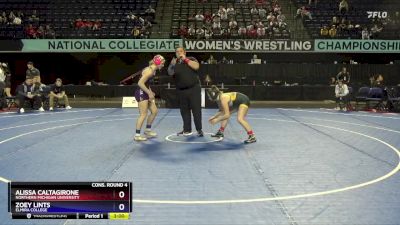 143 lbs Cons. Round 4 - Alissa Caltagirone, Northern Michigan University vs Zoey Lints, Elmira College
