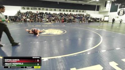 120 lbs Semifinal - Megan Merrifield, Temescal Canyon vs Sophia Garcia, Orange Lutheran