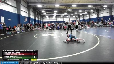 80 lbs Quarterfinal - Holden Gillette, Southern Idaho Wrestling Club vs Gabe Wolfley, Snake River Youth Wrestling