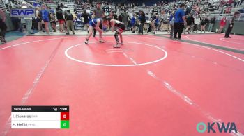 105 lbs Semifinal - Iris Cisneros, Skiatook Bulldog Wrestling vs Hanley Heflin, Pryor Elementary Wrestling