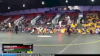 152 lbs Quarterfinals (8 Team) - Aricin Smith, Bronson HS vs Gunner Carson, Manchester HS