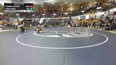 132 lbs Champ. Round 1 - Isaac Wikle, Sabetha Hs vs Tanner Loughrie, Haven Hs
