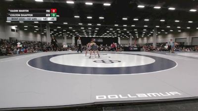 157 lbs Cons. Quarters - Kadin Martin, Pinnacle Wrestling Club vs Colton Shaffer, Moyer Elite Wrestling