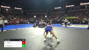 126 lbs Quarterfinal - Jeff Lopez, Clovis West vs Ashton Besmer, Buchanan