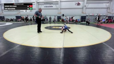 55 lbs Quarterfinal - Adam Williams, OH vs Jon Beaudrie, MI