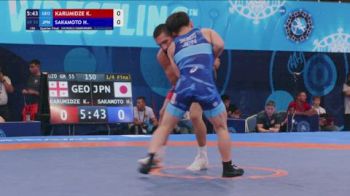 55 kg 1/4 Final - Koba Karumidze, Georgia vs Hiro Sakamoto, Japan