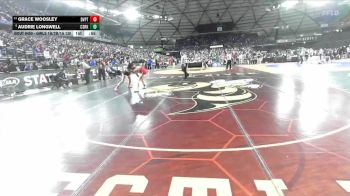 Girls 1B/2B/1A 130 Cons. Round 4 - Audrie Longwell, Castle Rock (Girls) vs Grace Woosley, Davenport (Girls)