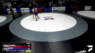 92-97 lbs Quarterfinal - Logan Colbert, California vs Luis Onofre, California