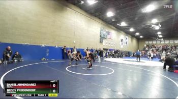165 lbs Cons. Round 9 - Daniel Armendarez, Selma vs Brody Preisendorf, Redwood