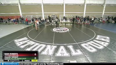 63 lbs Cons. Round 2 - Nash Roberts, Timpanogos Wrestling vs Mason Weight, Roseburg Mat Club /Umpqua Valley Wrestling Associaction