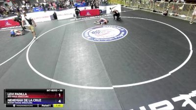 56 lbs Cons. Round 3 - Levi Padilla, Red Wave Wrestling vs Nehemiah De La Cruz, Rough House Wrestling