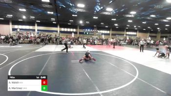 74 lbs Consi Of 8 #1 - Aukai Walsh, 808 Wc vs Achilles Martinez, Grindhouse WC