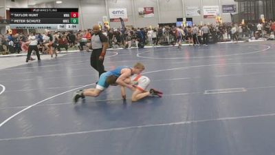 120 lbs Champ. Rd Of 32 - Taylor Hunt, MWC Wrestling Academy vs Peter Schutz, MN Elite