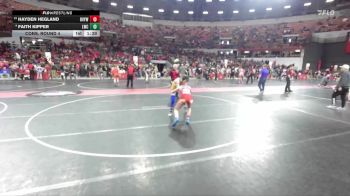 105 lbs Cons. Round 4 - Faith Kipper, Lancaster Wrestling Club vs Hayden Hegland, River Valley Youth Wrestling