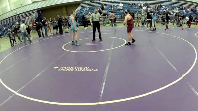 14U Boys - 155 lbs Cons. Round 2 - Max Creager, Warrior Regional Training Center vs Lincoln Snell, South Side Wrestling Club