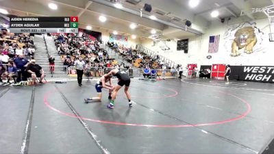 126 lbs Cons. Round 2 - Ayden Aguilar, Western vs Aiden Heredia, Bloomington