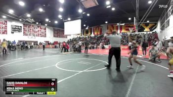 132 lbs 5th Place Match - Kenji Ineno, Santa Monica vs David Davalos, Santa Fe