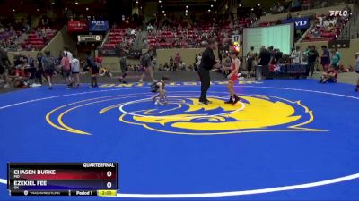 58 lbs Quarterfinal - Chasen Burke, MO vs Ezekiel Fee, OK