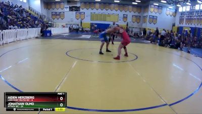 157 lbs Round 4 (8 Team) - Jonathan Olmo, Attack WC vs Aiden Herzberg, Lake Mary Militia WC