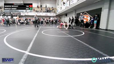 106 lbs Semifinal - Bentley Sweet, Henryetta Knights Wrestling Club vs Dawson Beckley, Team Tulsa Wrestling Club