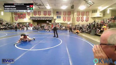 70 lbs Round Of 16 - Judson Gann, Barnsdall Youth Wrestling vs Kyzer Falcon, Division Bell